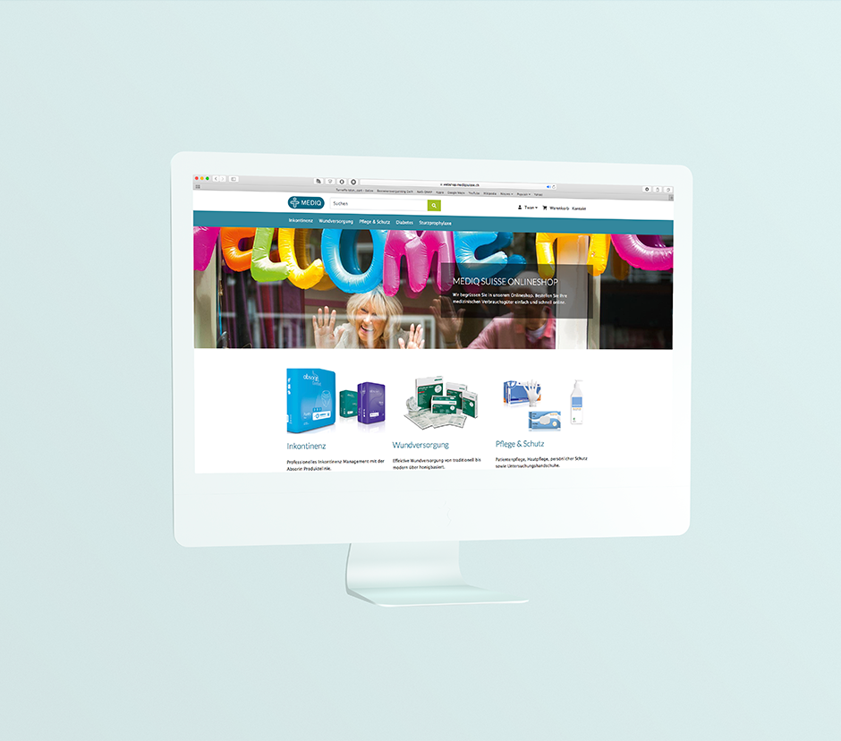 Project Mediq Suisse - uitwerking design desktop